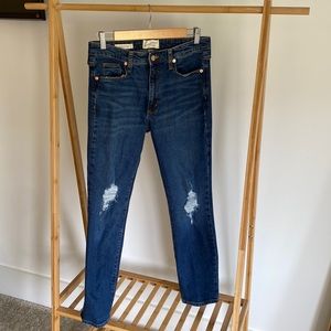 High Rise Slim Straight Jeans